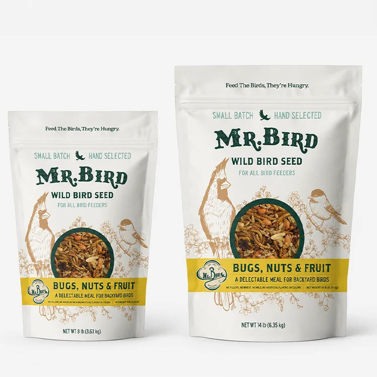 Mr. Bird Bugs, Nuts, and Fruit Wild Bird Seed, 8 or 14-lb bag