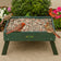 Duncraft Large Ground Platform Feeder with birds feeding, showing spacious design and perforated aluminum tray for drainage.