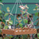 Duncraft Wave Platform Feeder with birds perched on rippled walls, featuring an S-hook hanging chain and metal mesh drainage.