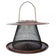 Copper Collapsible Mesh Feeder with Tray: A bird feeder featuring a diamond-shaped mesh, metal hanger, seed catch tray, and drainage. Ideal for clinging and perching birds.