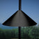 14 Squirrel Baffle: Black cone-shaped metal baffle on a pole, designed to prevent squirrels from accessing bird feeders.