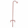 Container Hummingbird Feeder Hanger with balancing rods, 24 inches tall, lightweight red metal design, perfect for planters and flower boxes, available in red or black.
