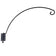 5 Position Adjustable Bracket - 24 with a curved black metal design, featuring a rectangular section with two holes for secure wall or window mounting.