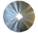 Economical 4 x 4 Disk Squirrel Baffle, Galvanized Finish, showing a conical, radial-creased steel panel with a central diamond cut-out for securing around posts, preventing squirrel access.